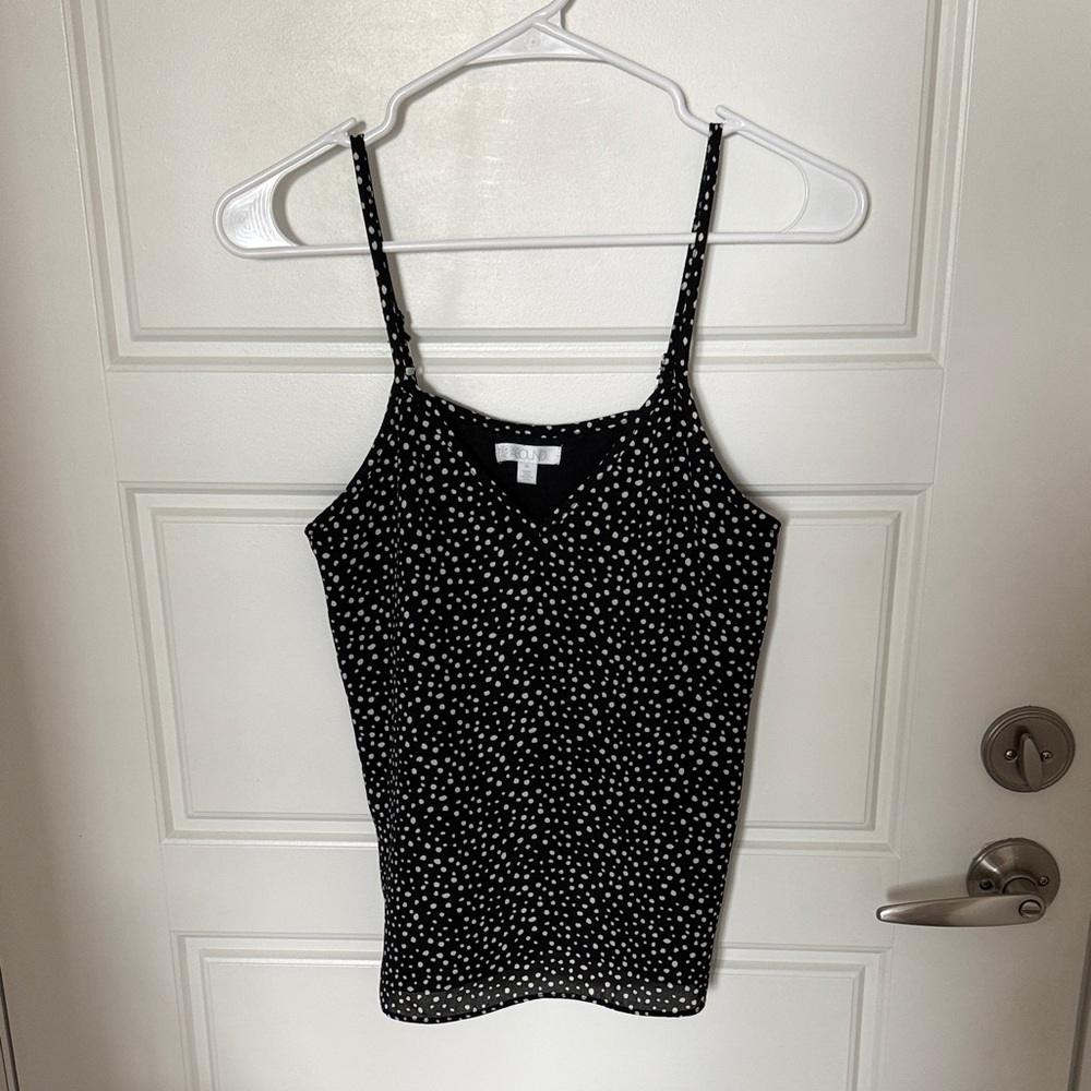 Black and White Polka Dot Women's Top